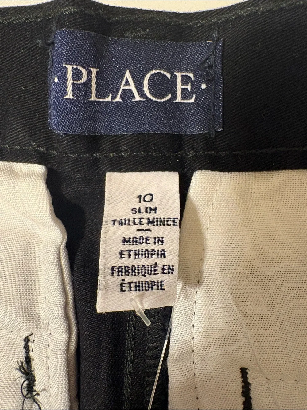 Kids Black Straight-Leg Pants